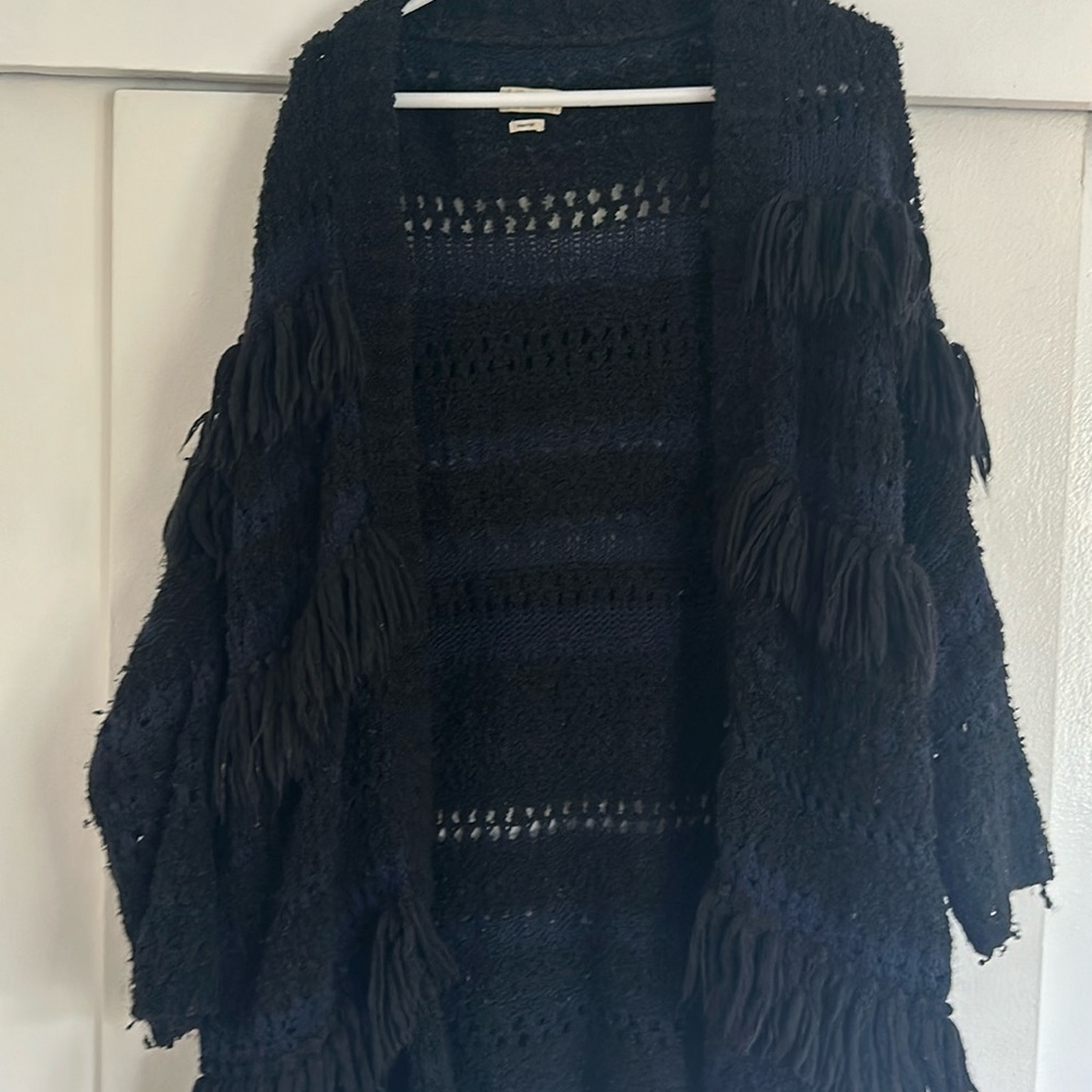 ZADIG & VOLTAIRE Deluxe cardigan sweater XS acrylic/wool/alpaca Black and Blue